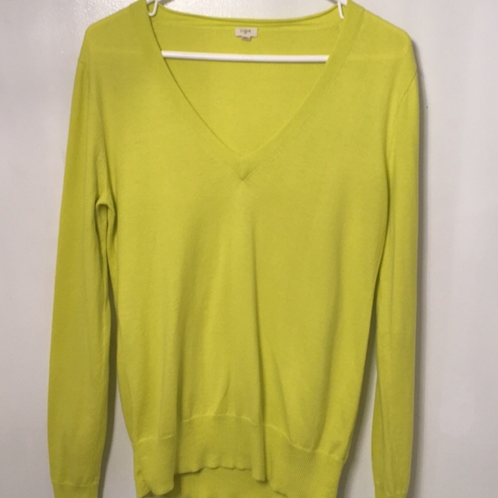 J. crew yellow pull over sweater